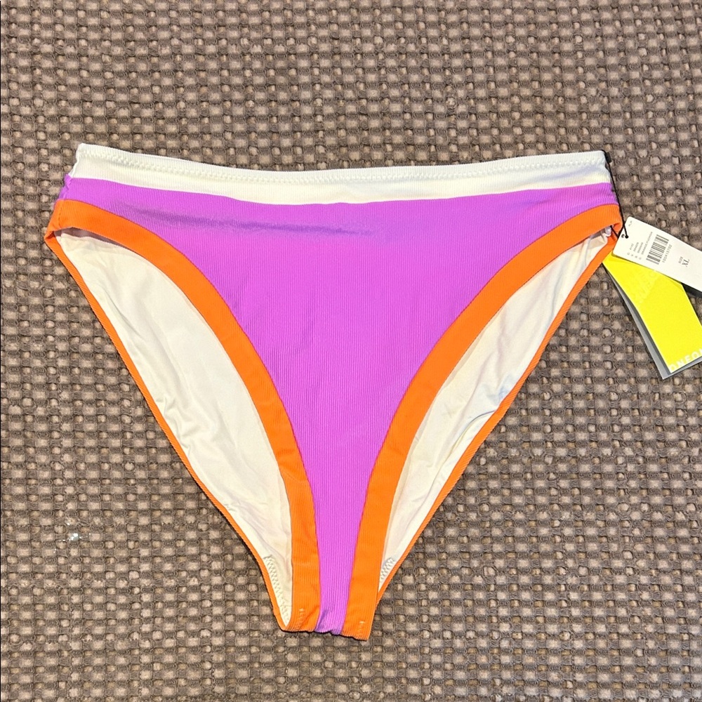 NWT Anthropologie OneOne Mackenzie Colorblock Swim Botyoms Size XL Large